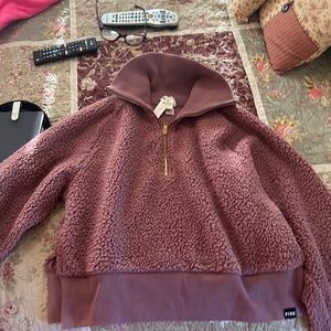 Victoria Secrets PINK Sherpa pullover hoodie. Size small